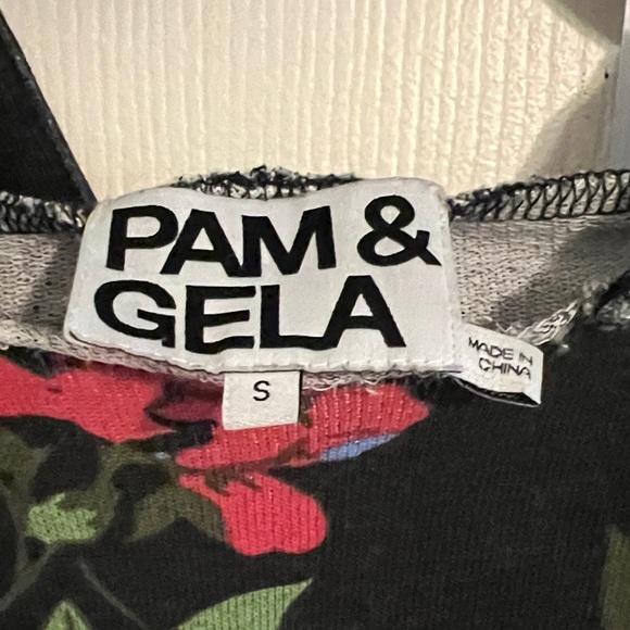 Pam & Gela Black Floral Hoodie - Picture 2 of 3